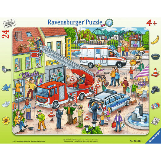 Ravensburger Puzzle 110, 112 - Hurry up!, frame puzzle, children's puzzle, laying game, children's game, puzzle game, 25 pieces, 06581 3