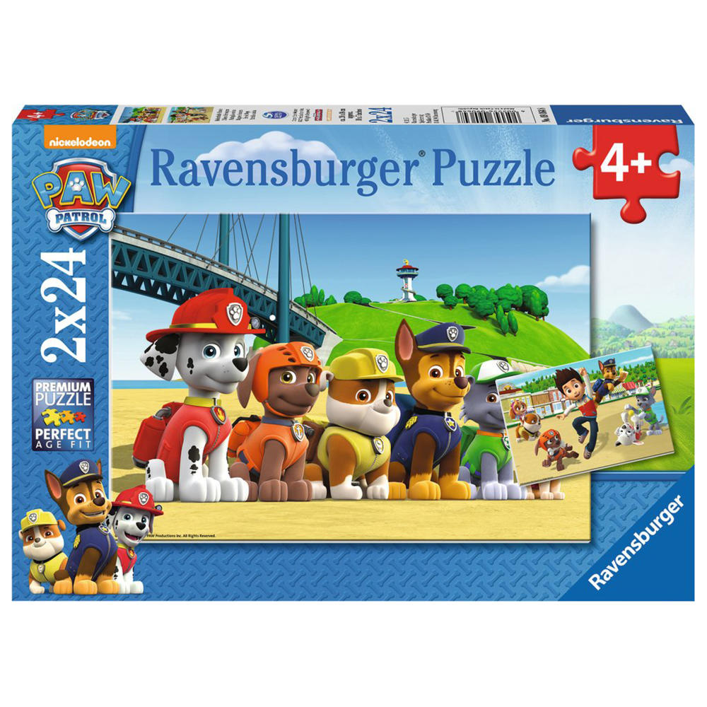 Ravensburger Puzzle Heroic Dogs, Children's Puzzle, Laying Game, Children's Game, Puzzle Game, Including Mini-Poster, 2 x 24 Pieces, 09064 8