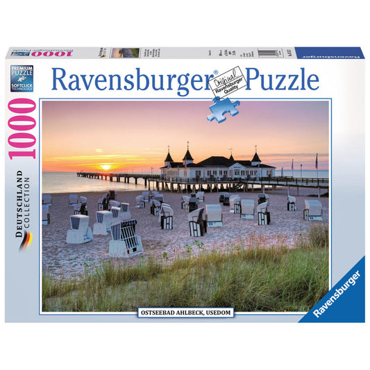 Ravensburger Puzzle Ostseebad Ahlbeck Usedom, Germany Collection, Adult Puzzle, Premium Puzzle, Standard Format, 1000 Pieces, 19112 3