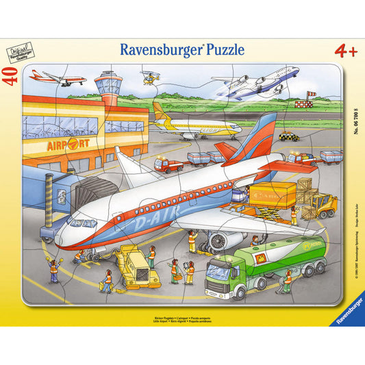 Ravensburger Puzzle Small Airfield, Frame Puzzle, Children's Puzzle, Laying Game, Children's Game, Puzzle Game, 40 Pieces, 06700 8