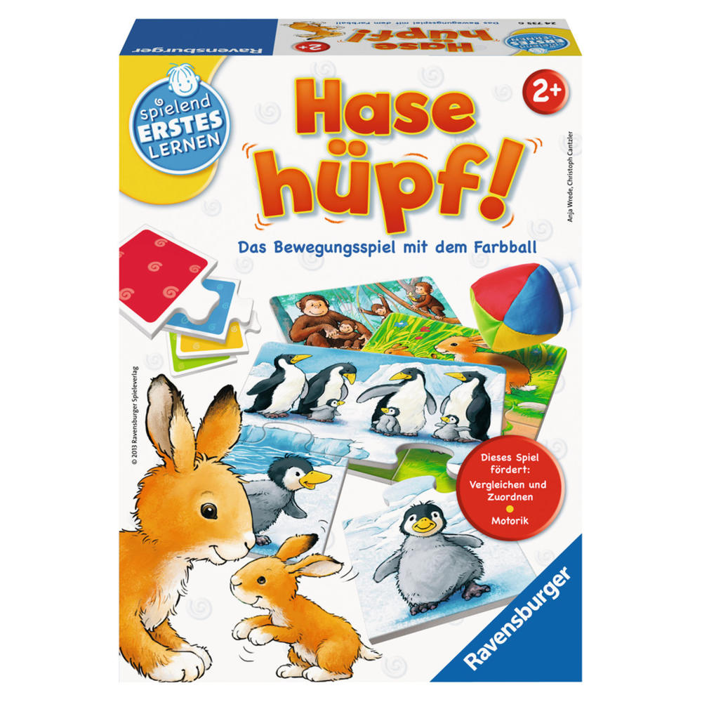 Ravensburger Playing First Learning Bunny Hop!, Movement Game, Skill Game, Puzzle, Children's Game, Children's Game, 24735 6