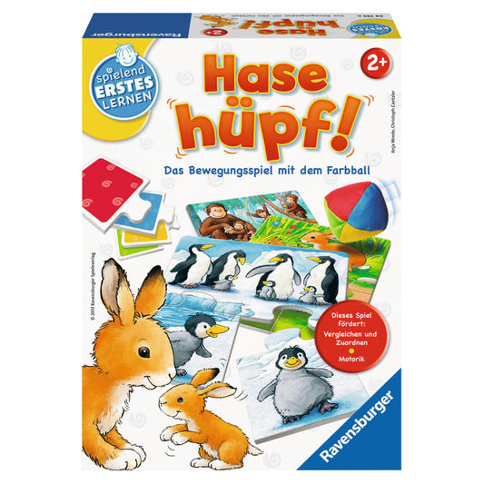 Ravensburger Playing First Learning Bunny Hop!, Movement Game, Skill Game, Puzzle, Children's Game, Children's Game, 24735 6