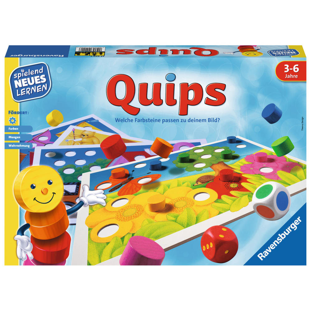 Ravensburger Spielend Neues Lernen Quips, Farbwürfelspiel, Suchspiel, Würfelspiel, Kinderspiel, Kinder Spiel, 24920 6