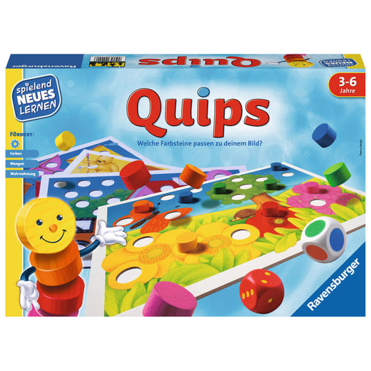 Ravensburger Playful New Learning Quips, Color Dice Game, Search Game, Dice Game, Children's Game, Children's Game, 24920 6