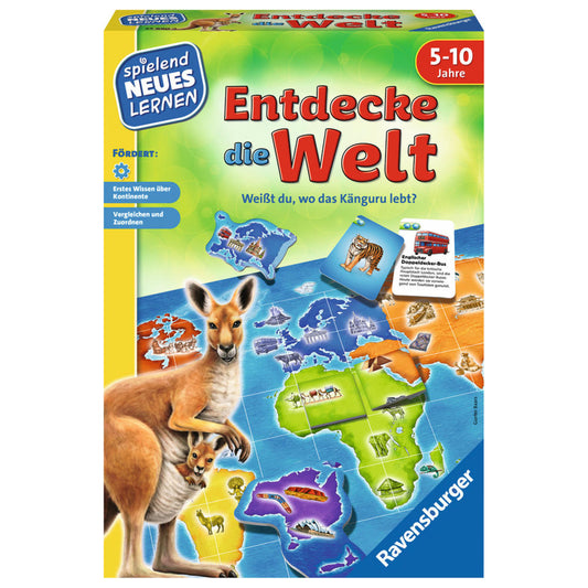 Ravensburger Playfully Learn New Things Discover the World, Matching Game, Puzzle Game, Dice Game, Children's Game, Children's Game, 24990 9