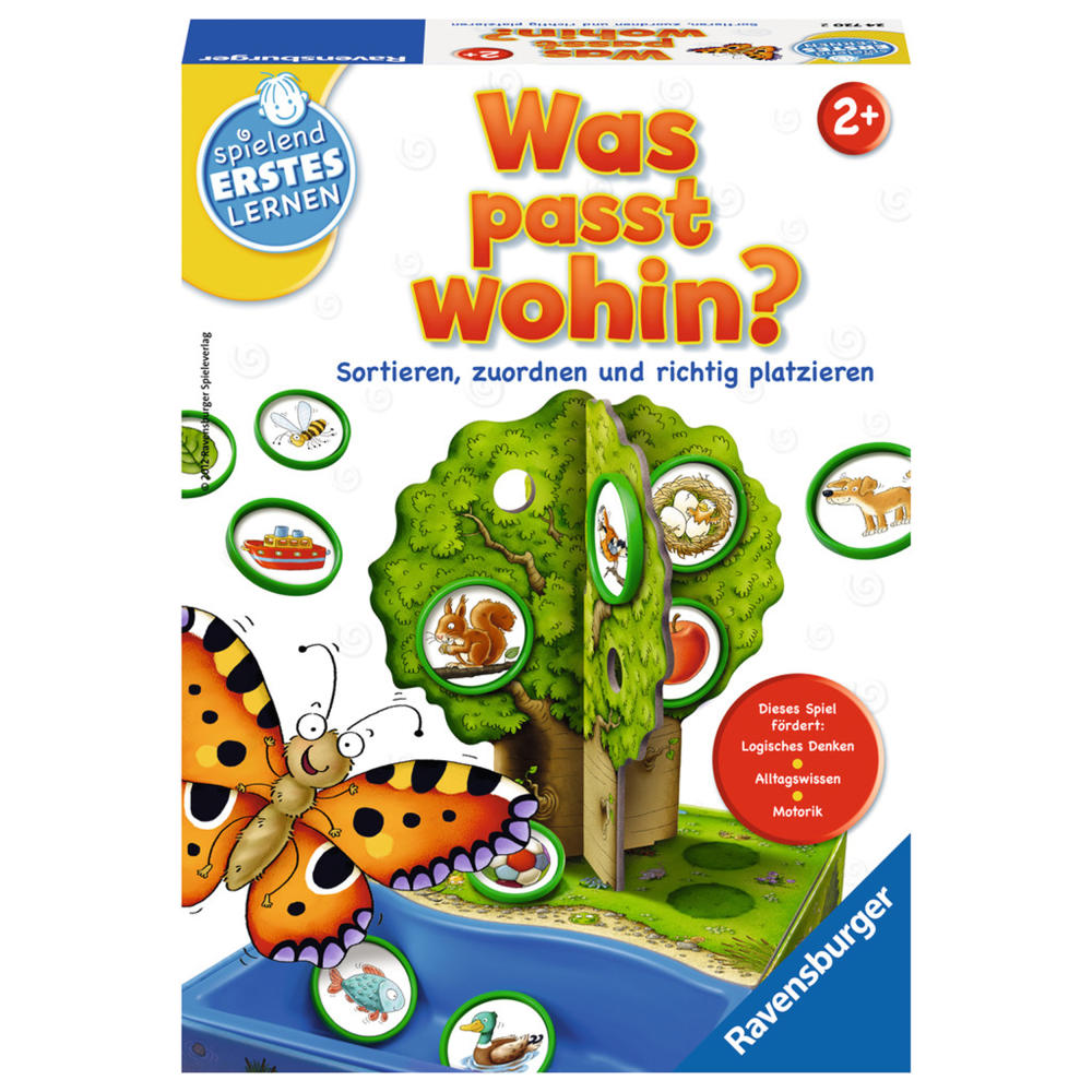 Ravensburger Playing First Learning What Fits Where•, Matching Game, Skill Game, Children's Game, Children's Game, Skill, 24720 2