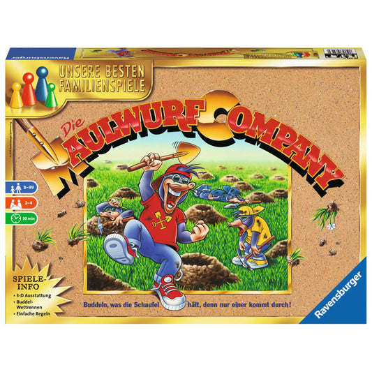 Ravensburger Family Games The Mole Company, 3D Running Game, Race Game, Board Game, Parlor Game, Family Game, 26423 0