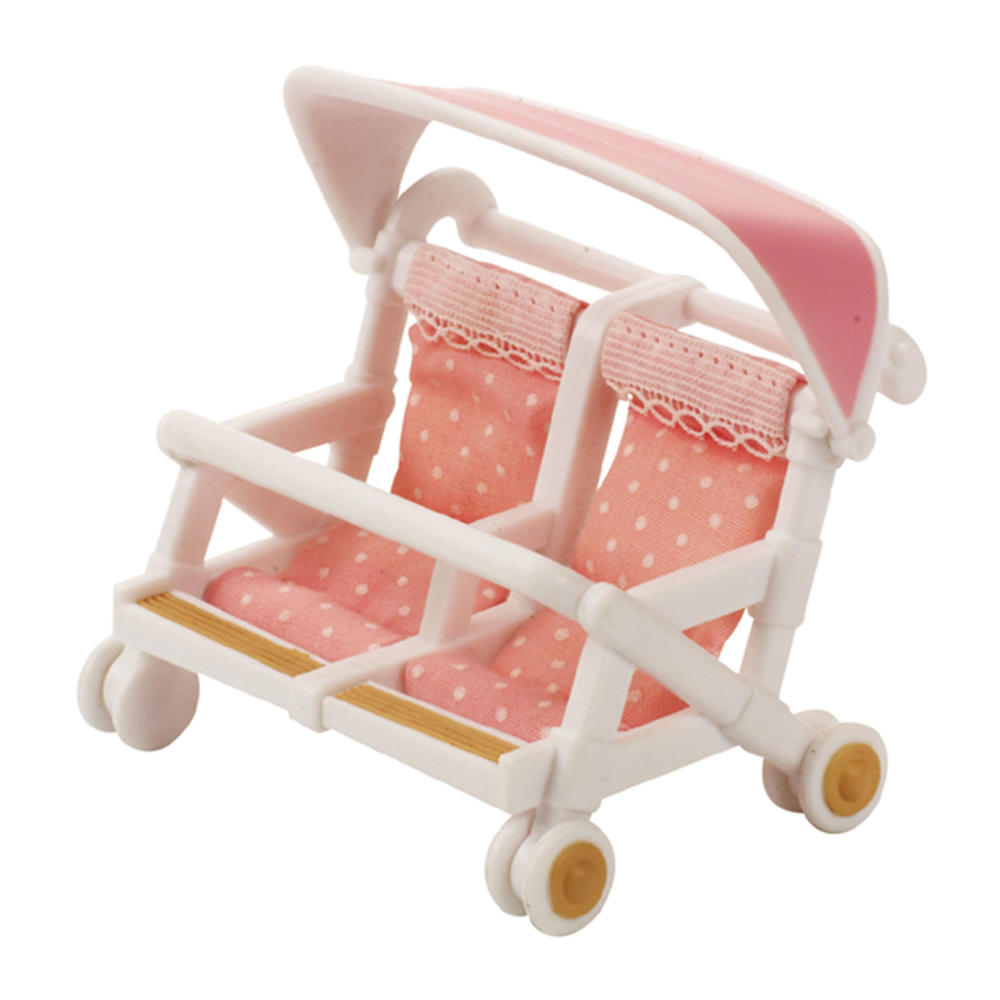 Sylvanian Families Twin Stroller, Stroller, Twins, Two-Seater, Babies, Children, Cart, 2920