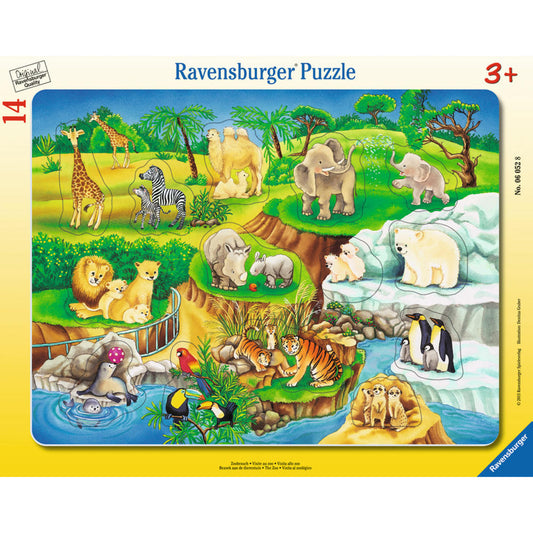 Ravensburger Puzzle Zoo Visit, Children's Puzzle, Laying Game, Children's Game, Puzzle Game, 14 Pieces, 06052 8