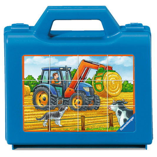 Ravensburger Puzzle Vehicles On The Farm, Cube Puzzle, Children's Puzzle, Cube, Children's Game, Puzzle Game, 12 Pieces, 07432 7
