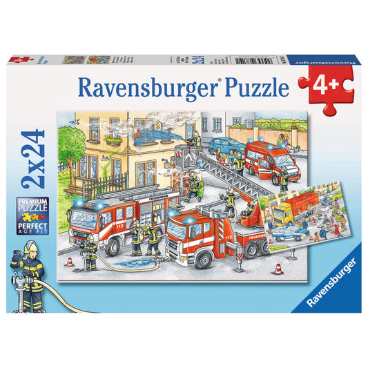 Ravensburger Puzzle Heroes in Action, Children's Puzzle, Laying Game, Children's Game, Puzzle Game, Including Mini-Poster, 2 x 24 Pieces, 07814 1