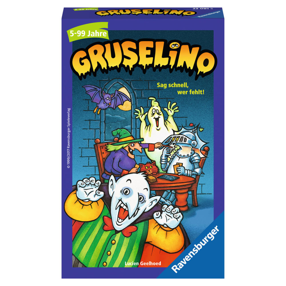 Ravensburger Mitbringspiele Gruselino, reaction game, concentration game, children's game, children's game, reaction, 23081 5