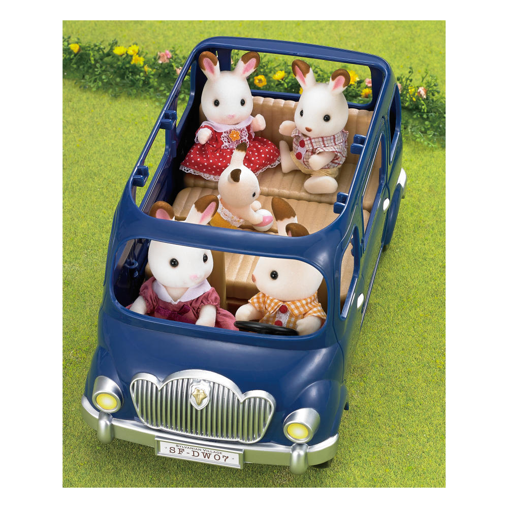 Sylvanian Families Familien-Siebensitzer, Siebensitzer, Familienauto, Reisebus, Auto, Dunkelblau, 2003