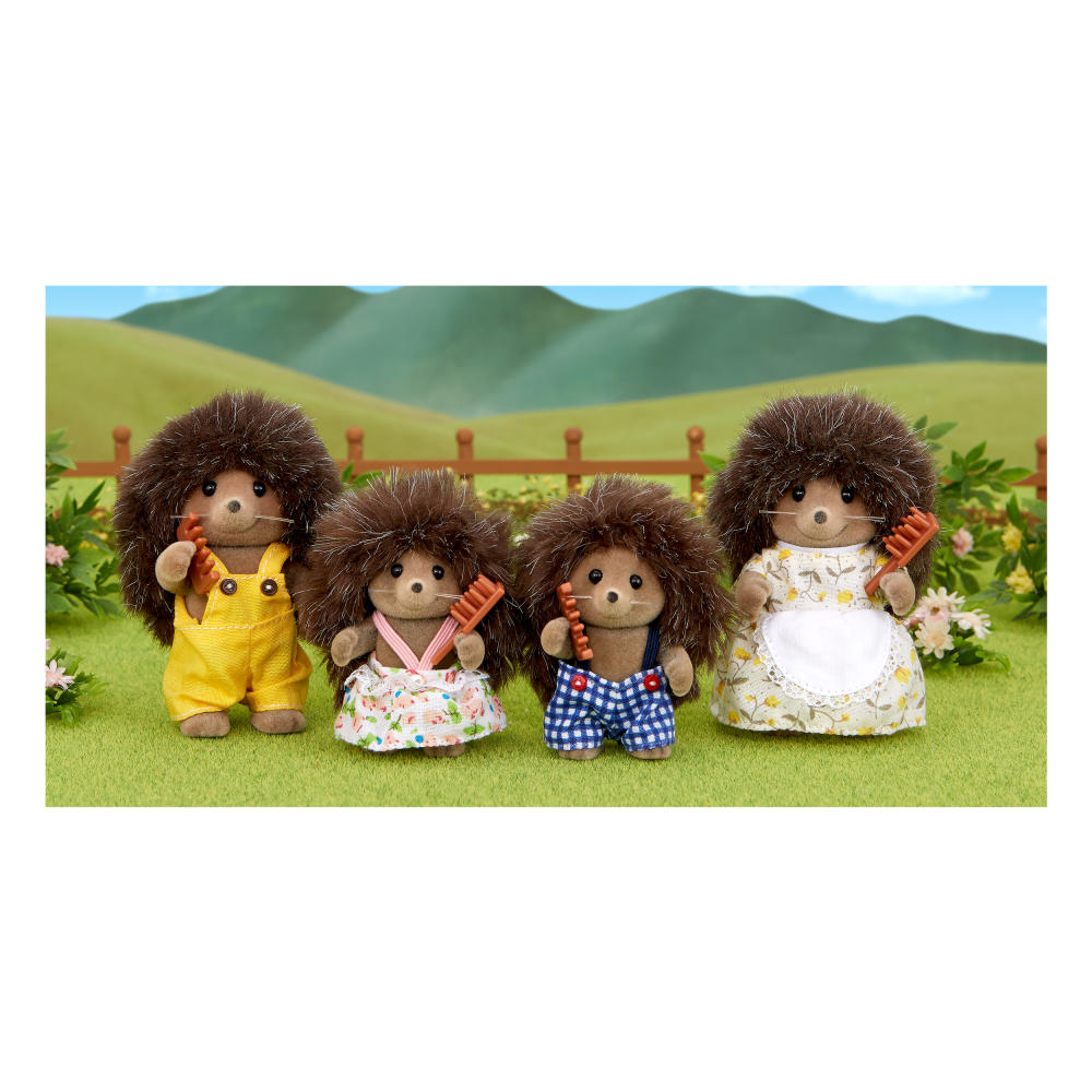 Sylvanian Families Hedgehog Family von Stachel Mother, Father, Children, Franz, Elisabeth, Maximilian, Sophia, Figures, 3122