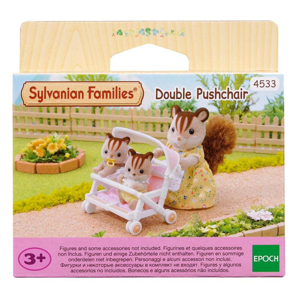 Sylvanian Families Twin Stroller, Stroller, Twins, Two-Seater, Babies, Children, Cart, 2920