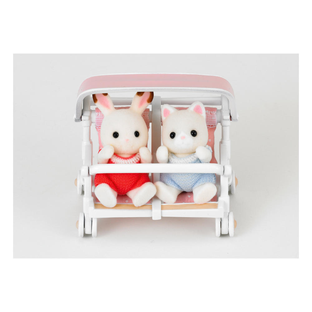 Sylvanian Families Twin Stroller, Stroller, Twins, Two-Seater, Babies, Children, Cart, 2920