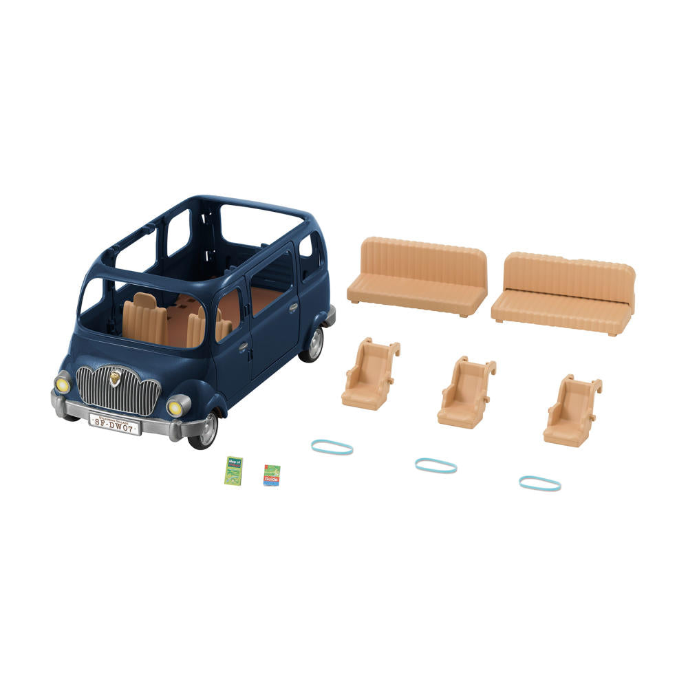Sylvanian Families Familien-Siebensitzer, Siebensitzer, Familienauto, Reisebus, Auto, Dunkelblau, 2003
