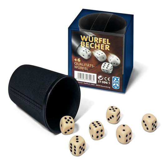Ravensburger dice cup, with 6 dice, cup, dice game, accessories, game accessories, 27096 5