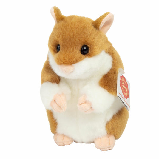 Teddy Hermann Hamster, Kuscheltier, Stofftier, Plüschtier, Haustier, Plüsch, Beige / Weiß, 16 cm, 926580