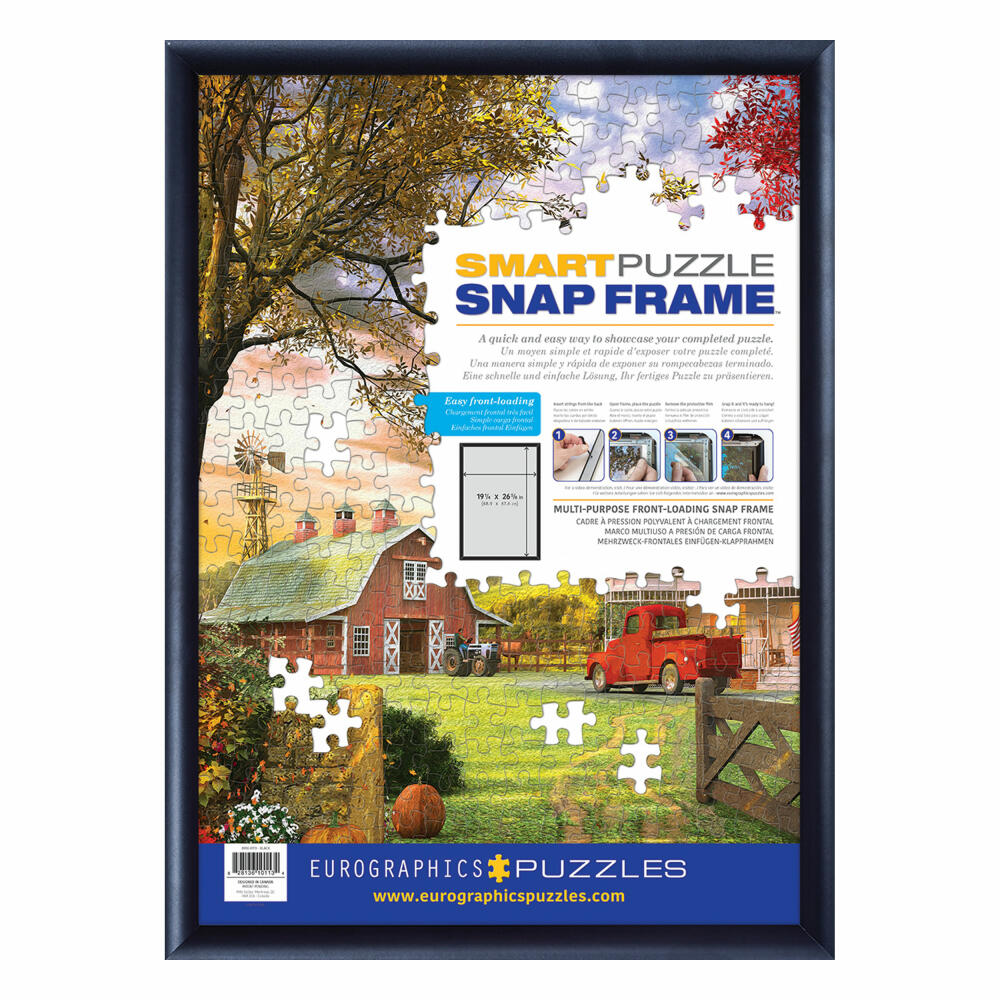 Eurographics Klapprahmen für Puzzles Snap Frame Schwarz, 68 x 48 cm, 8955-0113